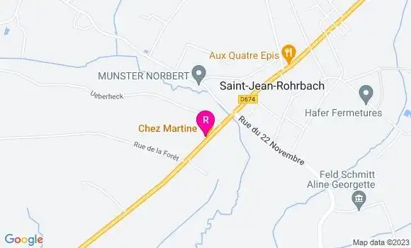 Localisation Restaurant  Chez Martine