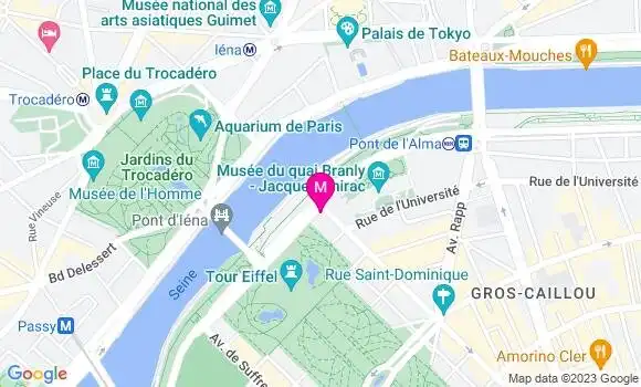 Localisation Brasserie de la Tour Eiffel
