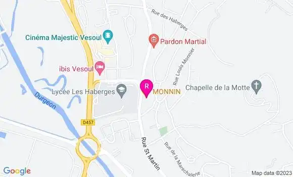 Localisation Restaurant  Monnin