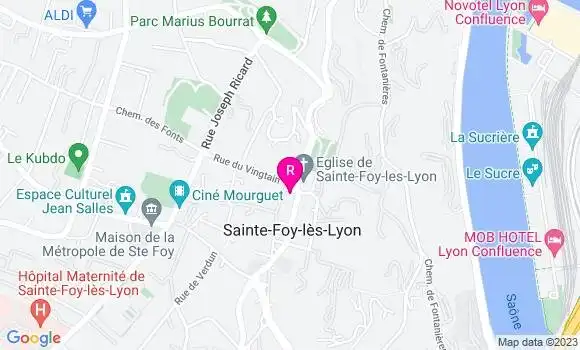Localisation Brasserie Le Sainte Foy