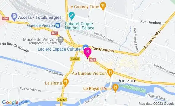 Localisation Restaurant Bar Le Café du Théatre