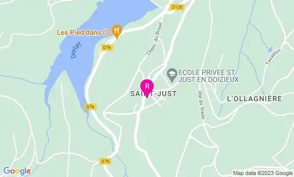 Localisation Restaurant  Le P
