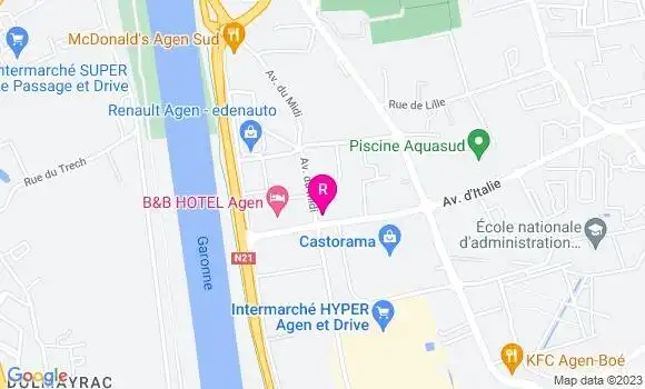 Localisation Restaurant  Royal Agen