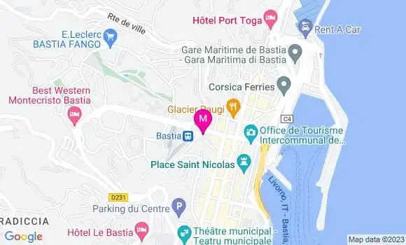 Localisation Brasserie de la Gare