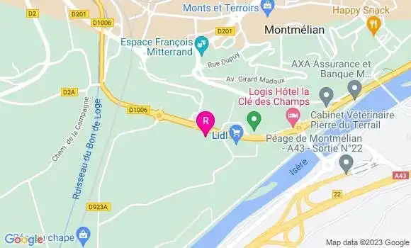 Localisation Restaurant  Le Chateau de Savoie