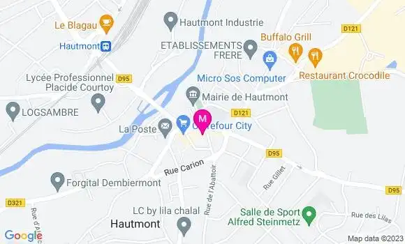 Localisation Brasserie Friterie de la Place