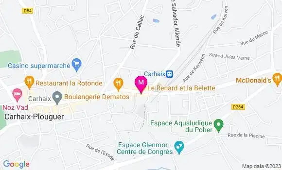 Localisation Crêperie Le Renard et la Belette