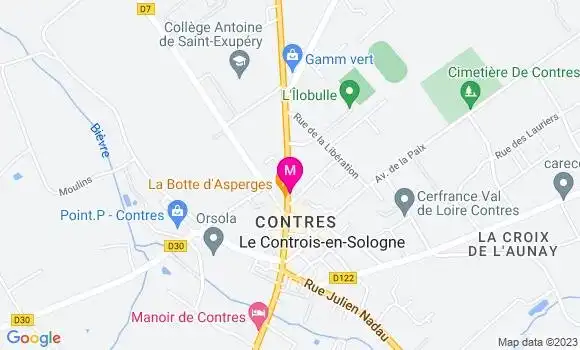 Localisation Crêperie Le Nid
