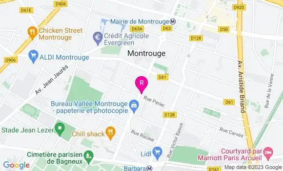 Localisation Restaurant  Gourmet de Montrouge