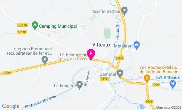 Localisation Restaurant  Le Renouveau