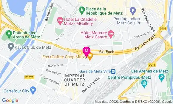 Localisation Brasserie Les Arts et Métiers