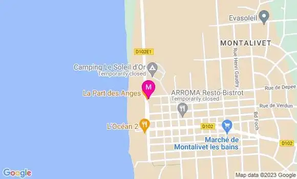 Localisation Restaurant  La Part des Anges