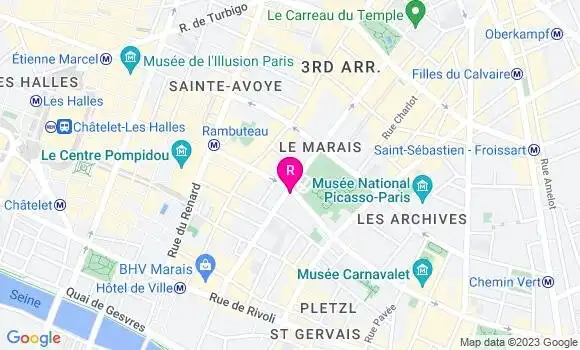 Localisation Restaurant  Au Coeur du Marais