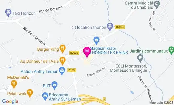 Localisation Restaurant Bar Le Pamphiot