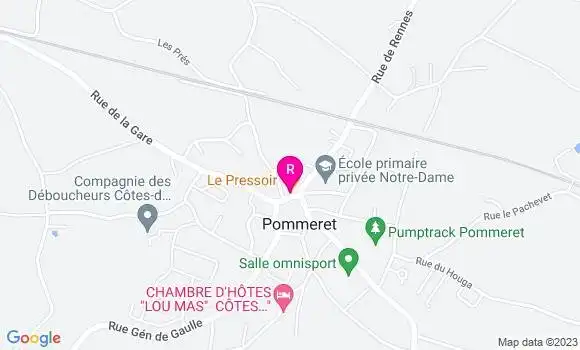 Localisation Restaurant  Le Pressoir