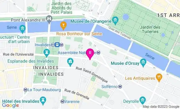 Localisation Restaurant  Café des Ministères