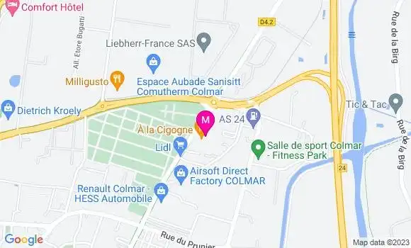 Localisation Restaurant  A la Cigogne