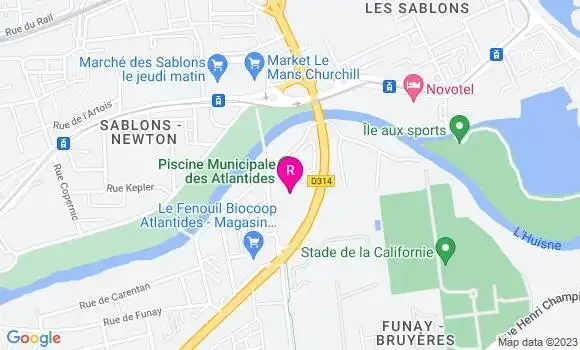 Localisation Restaurant  Les Atlantides