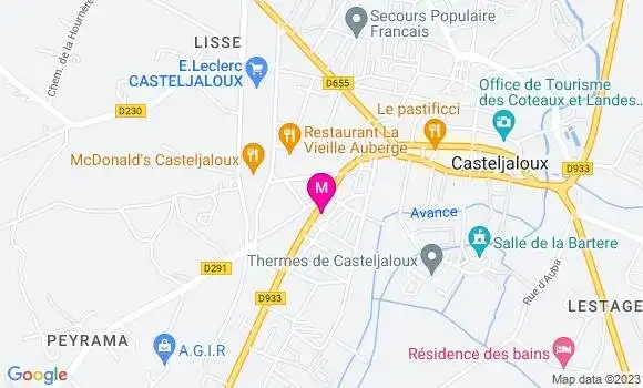 Localisation Pizzeria Cap au Sud