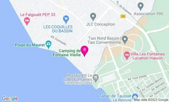 Localisation Restaurant  Les Voiles du Bassin