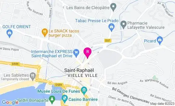 Localisation Restaurant  Bar de Valescure