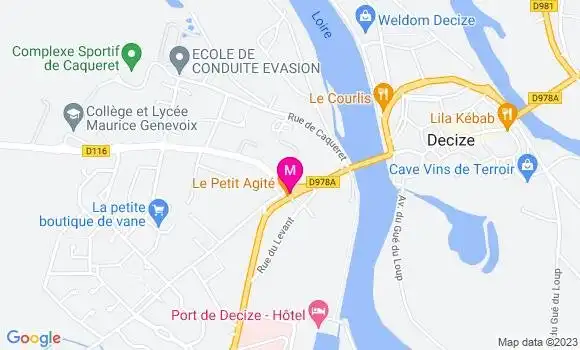 Localisation Restaurant  Le Petit Agité
