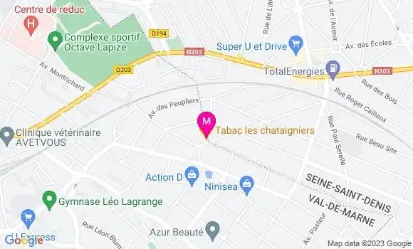 Localisation Restaurant Bar Les Châtaigniers