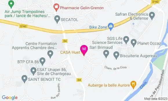 Localisation Restaurant  Casa Huet