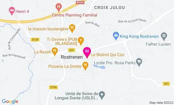 Localisation Le Bistrot Qui Coz