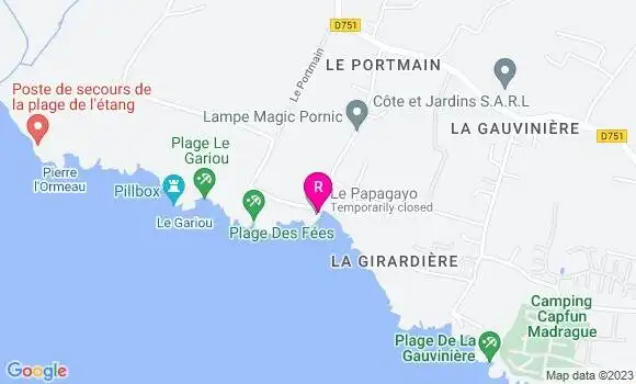Localisation Restaurant Bar Le Papagayo