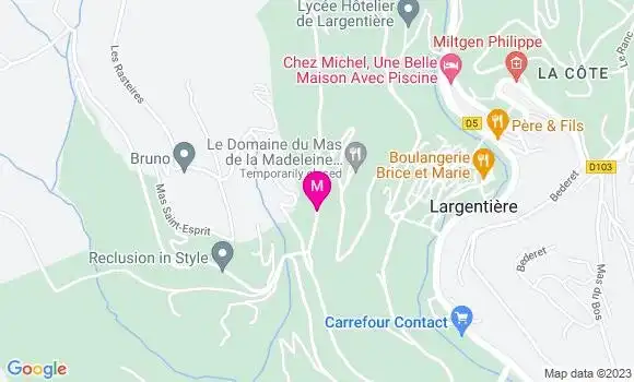 Localisation Restaurant  Mas de la Madeleine