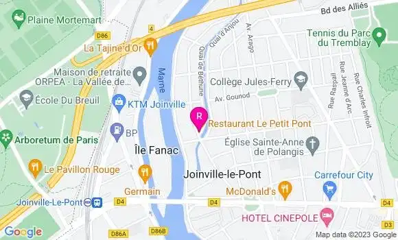 Localisation Restaurant  Le Petit Pont