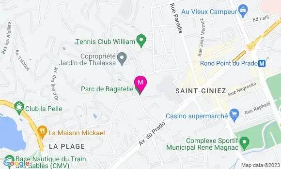 Localisation Restaurant  Le Bagatelle
