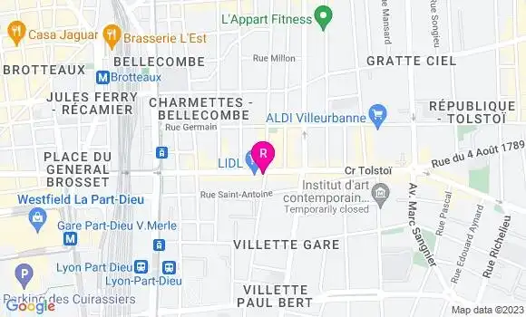 Localisation Restaurant Libanais Comptoir de Beyrouth Lafayette