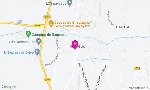 Localisation Pizzeria Les Baronis