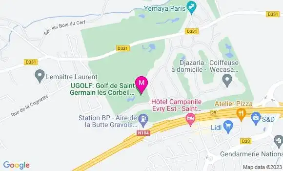 Localisation Restaurant  Ugolf le Pavillon