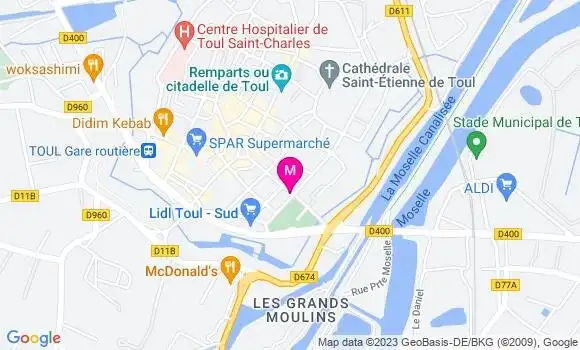 Localisation Pizzeria Les Mains a la Pate