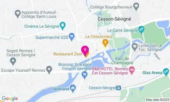 Localisation Restaurant  Zest