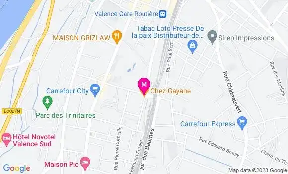 Localisation Restaurant  Chez Gayane