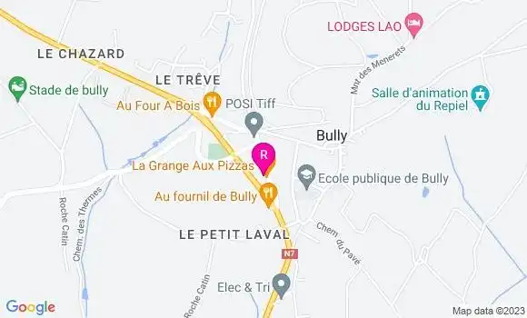 Localisation Pizzeria La Grange aux Pizzas