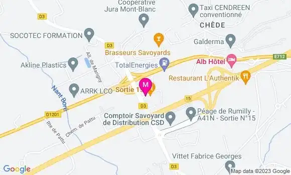 Localisation Pizzeria Sortie 15