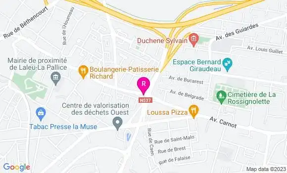 Localisation Restaurant  La Cave de Laleu