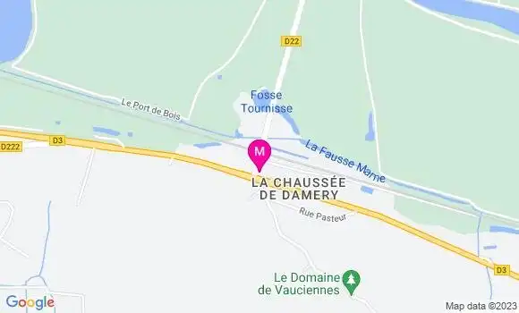 Localisation Auberge de la Chaussée de Damery