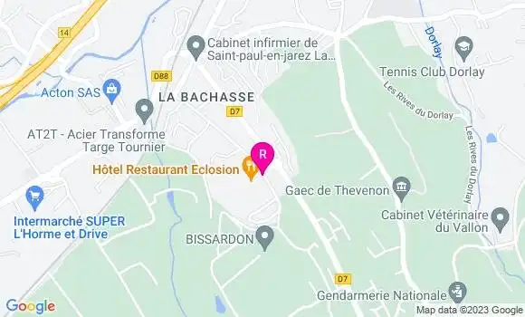 Localisation Hôtel Restaurant Eclosion