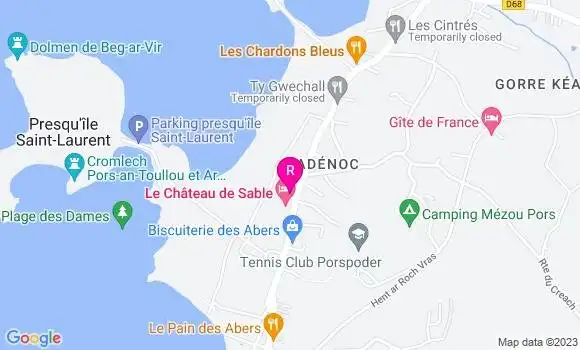 Localisation Restaurant  Le Château de Sable