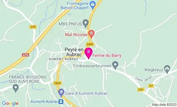 Localisation Restaurant  Ferme du Barry