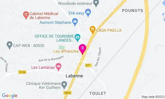 Localisation Restaurant  Les Affranchis