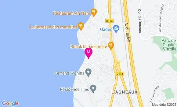 Localisation Restaurant  La Terrasse des Marettes