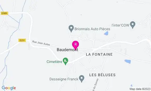 Localisation Auberge de Baudemont