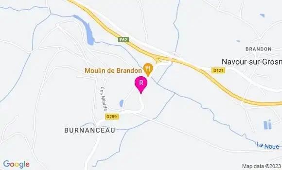 Localisation Restaurant  Moulin de Brandon